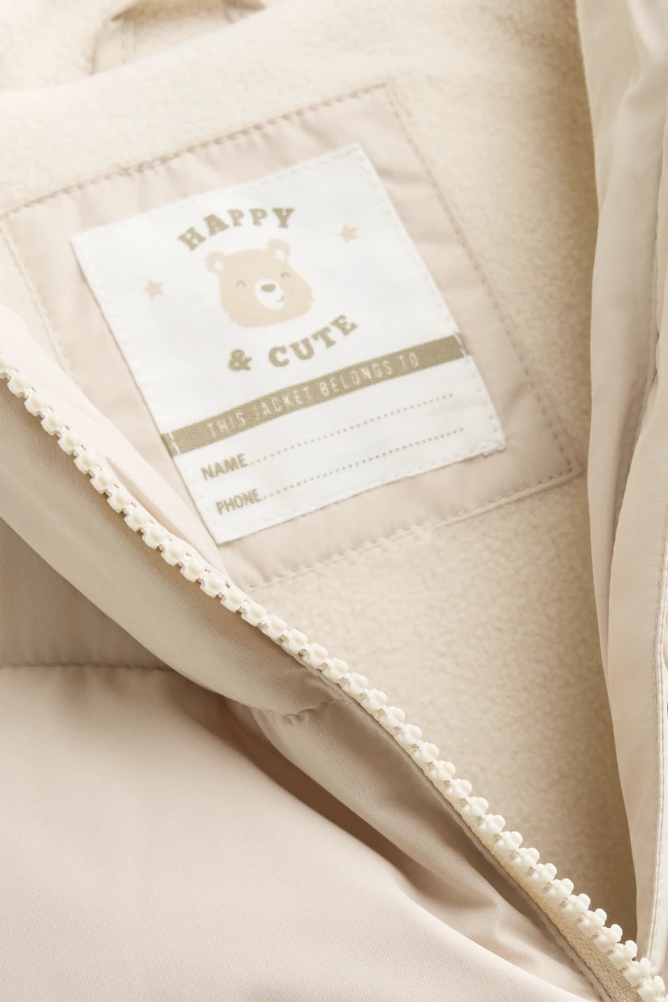 Teddy Bear - Baby Quilted Vest with Hood - Lined
