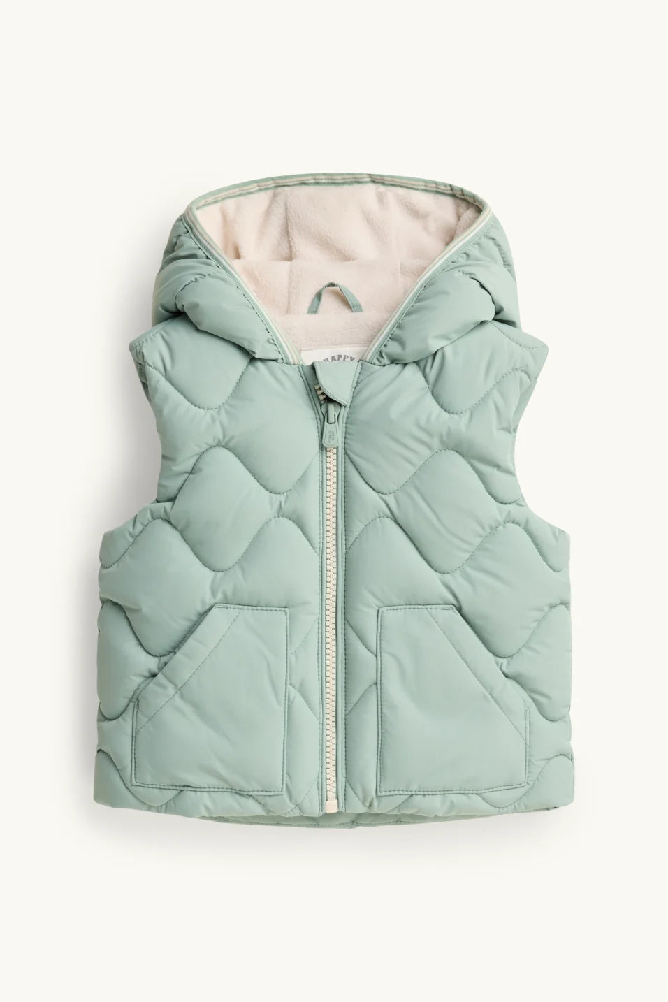 Baby quilted vest with hood - water-repellent