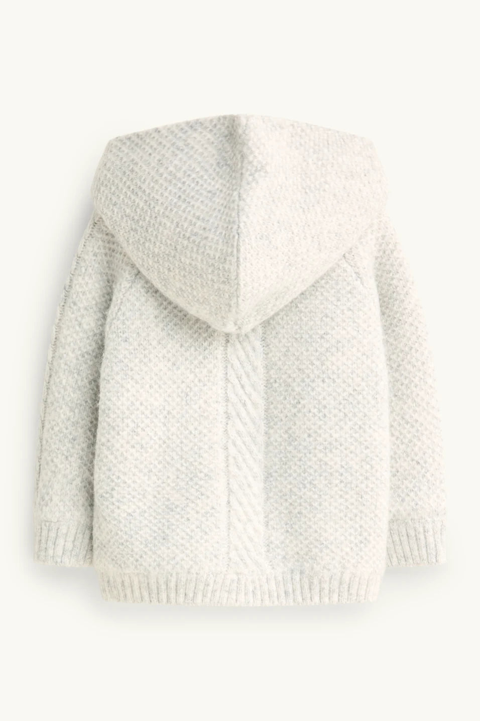 Lined knit cardigan - grey