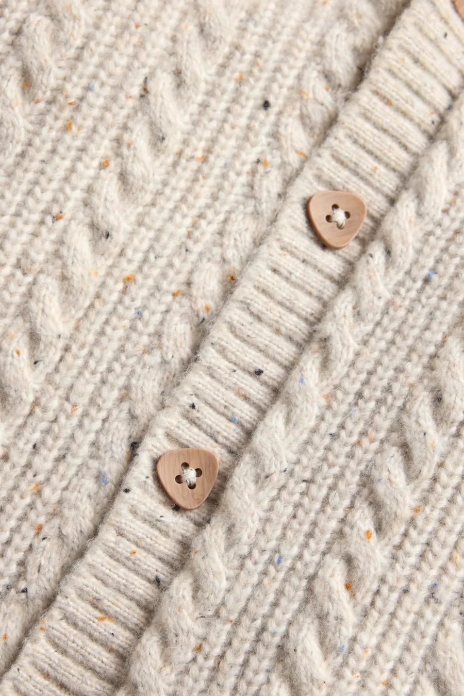 Lined knit cardigan - Beige