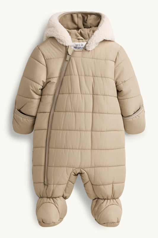 Baby snowsuit with hood