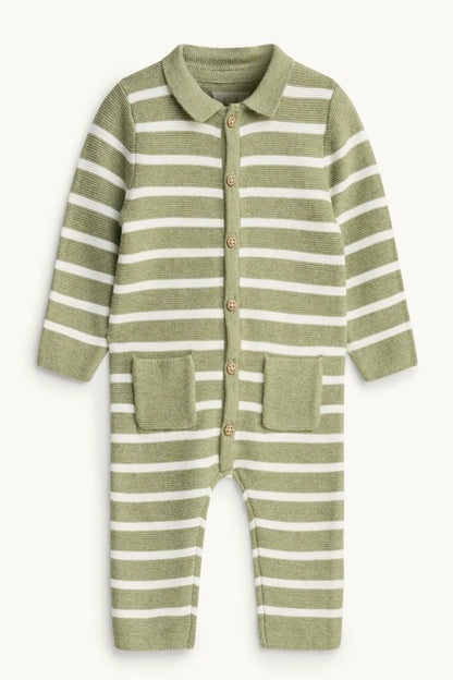Knitted Jumpsuit - Striped