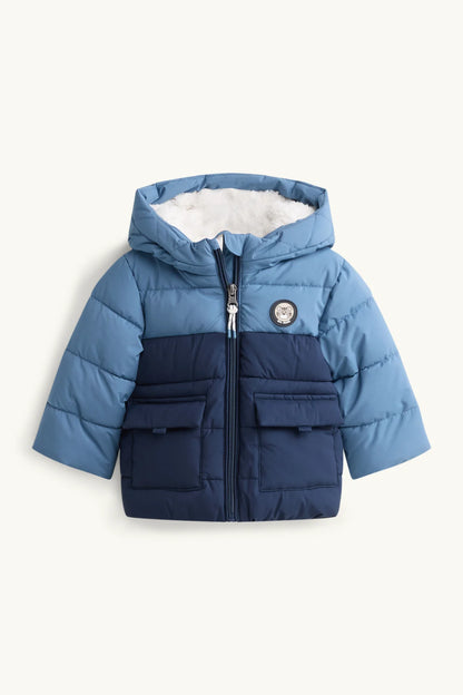 Tiger Quilted Jacket with Hood - Lined
