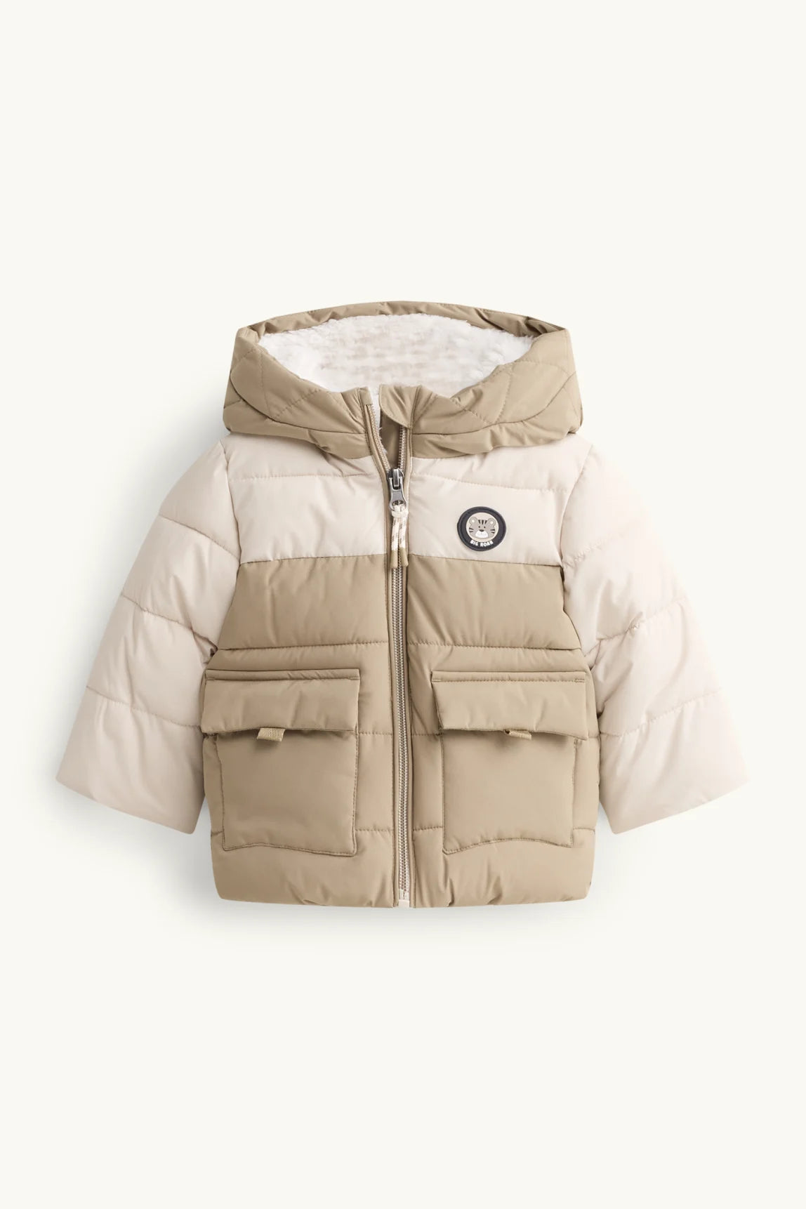 Tiger Quilted Jacket with Hood - Lined