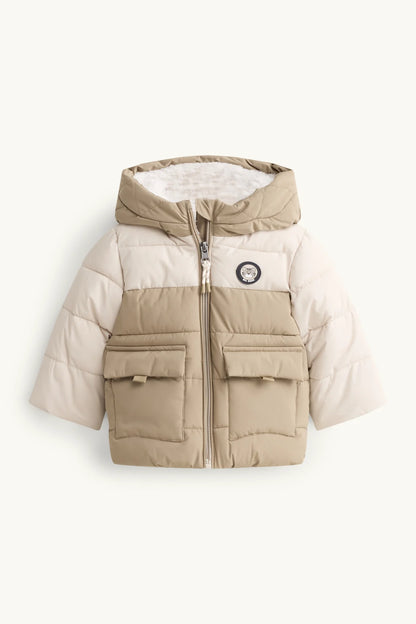 Tiger Quilted Jacket with Hood - Lined
