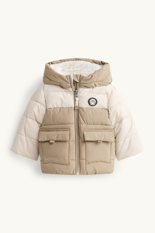 Tiger Quilted Jacket with Hood - Lined