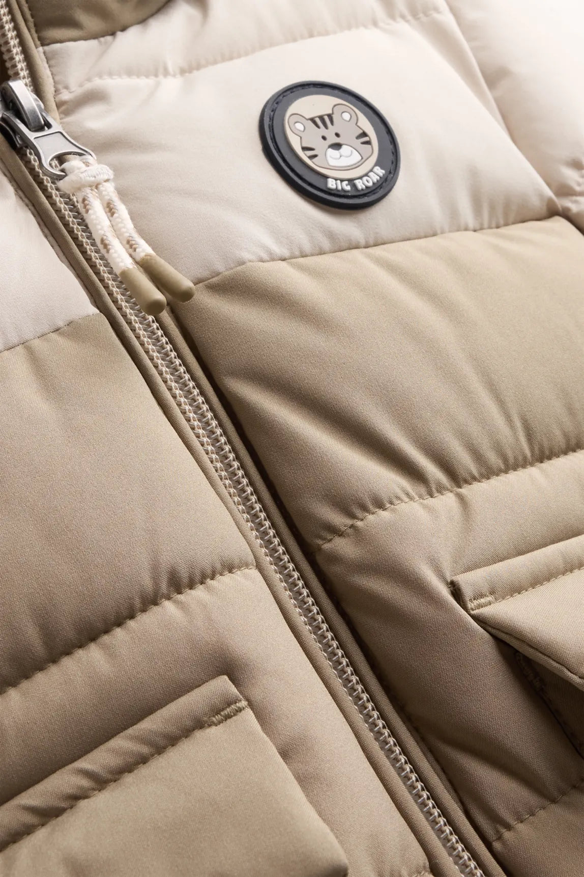 Tiger Quilted Jacket with Hood - Lined