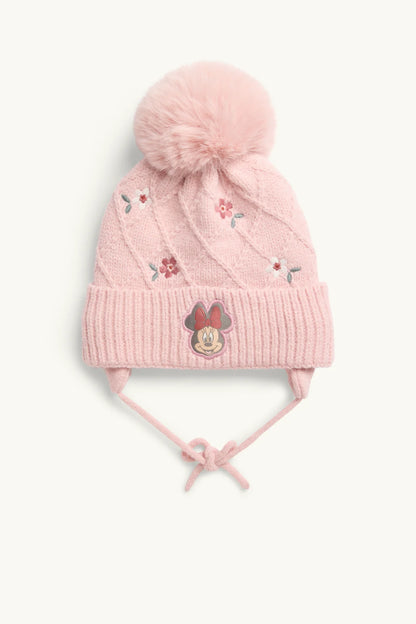 Minnie Mouse - Baby Pompom Hat - Braid Pattern