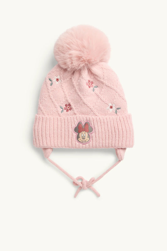 Minnie Mouse - Baby Pompom Hat - Braid Pattern