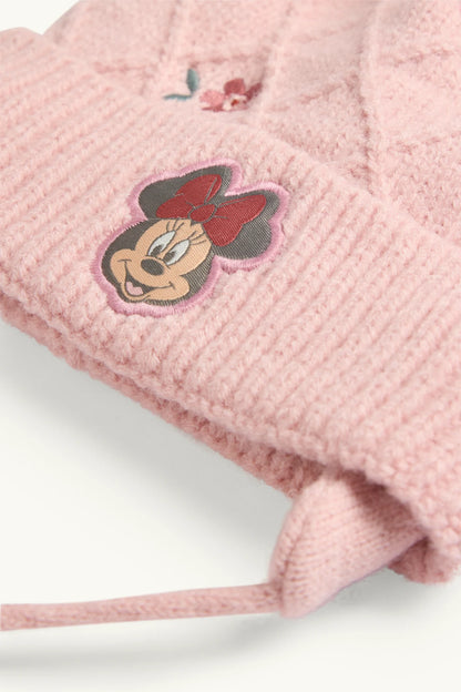 Minnie Mouse - Baby Pompom Hat - Braid Pattern