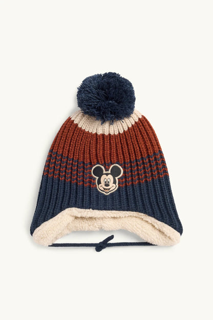 Mickey Mouse - Baby Thermo Pompom Hat - Striped
