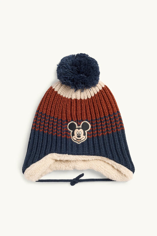 Mickey Mouse - Baby Thermo Pompom Hat - Striped