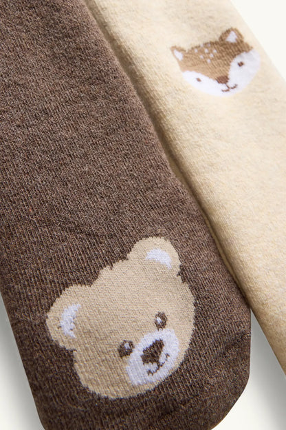 Bear and Fox - Pack of 2 Thermo Anti-Slip Tights