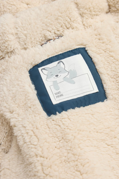 Fox - Baby Quilted Jacket with Hood - Lined