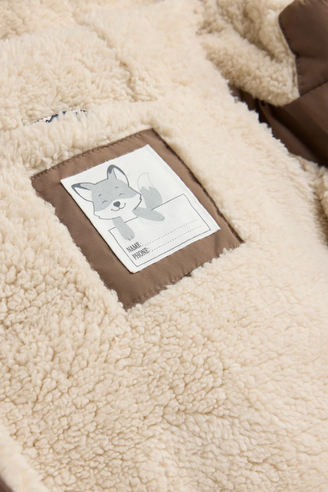 Fox - Baby Quilted Jacket with Hood - Lined