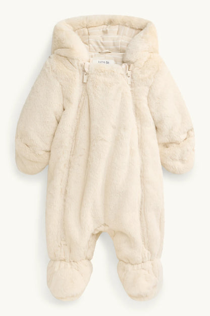 Baby Faux Fur Hooded Snowsuit