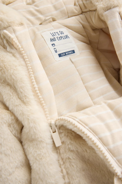 Baby Faux Fur Hooded Snowsuit