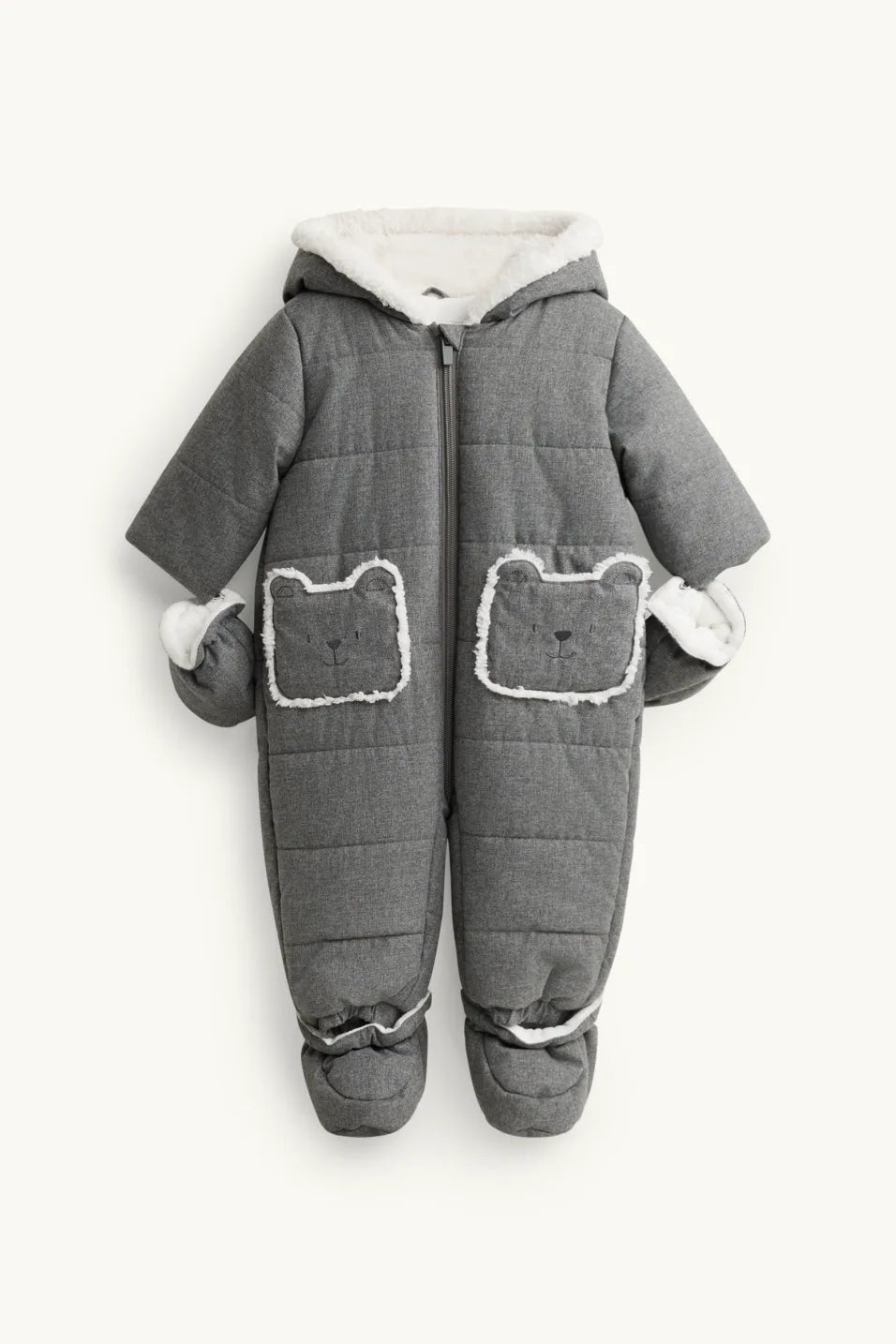 Teddy Bear - Baby snowsuit with hood