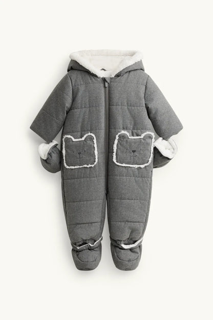 Teddy Bear - Baby snowsuit with hood