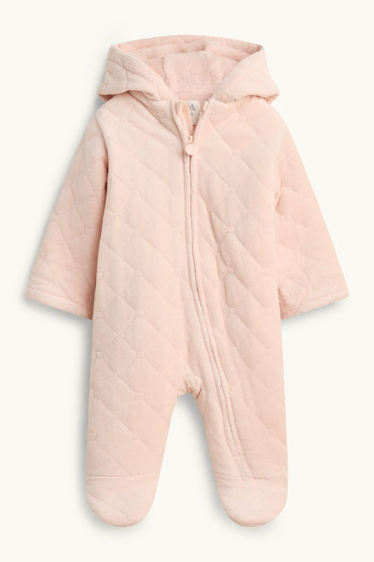 Soft pink - velour overall