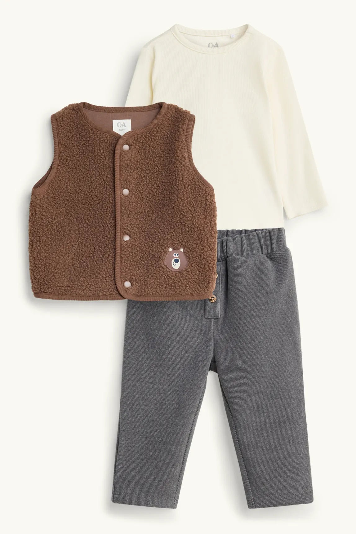 Bear- 3 pieces Baby Outfit
