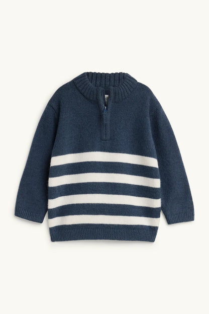 Baby Quarter zip pullover - striped
