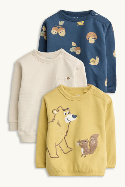 Forest and Animals - Pack of 3 Sweatshirts