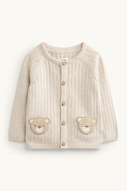 Bear - Baby knit outfit - Ribbed