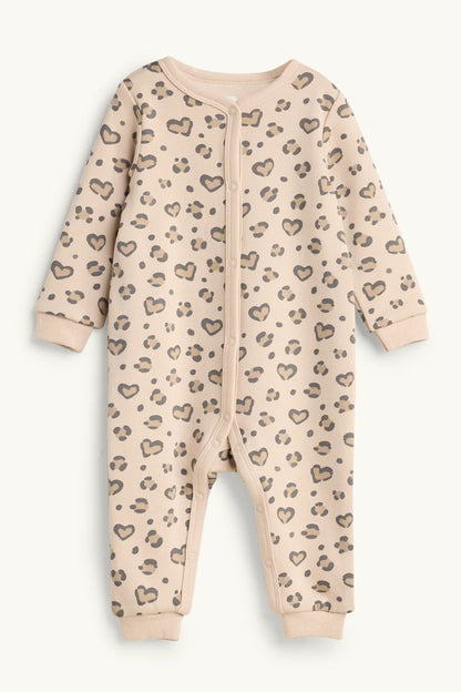 Leopard - Baby Sleepsuit - plush lined