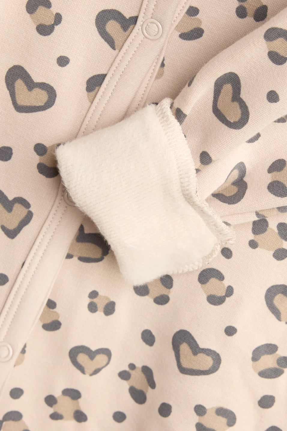 Leopard - Baby Sleepsuit - plush lined