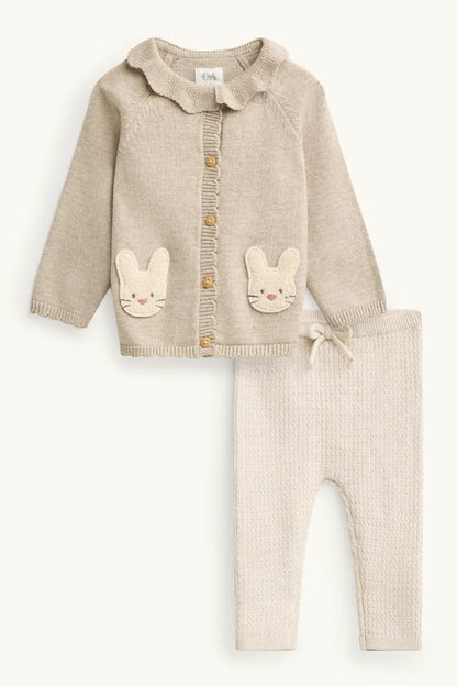 Bunny - Baby knit outfit