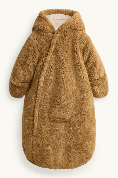 Baby fleece snowsuit with hood
