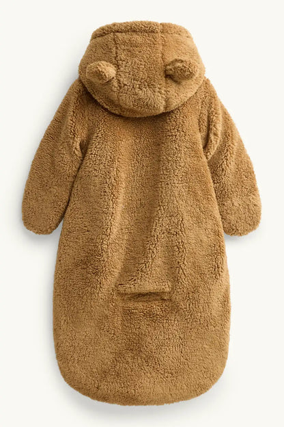 Baby fleece snowsuit with hood