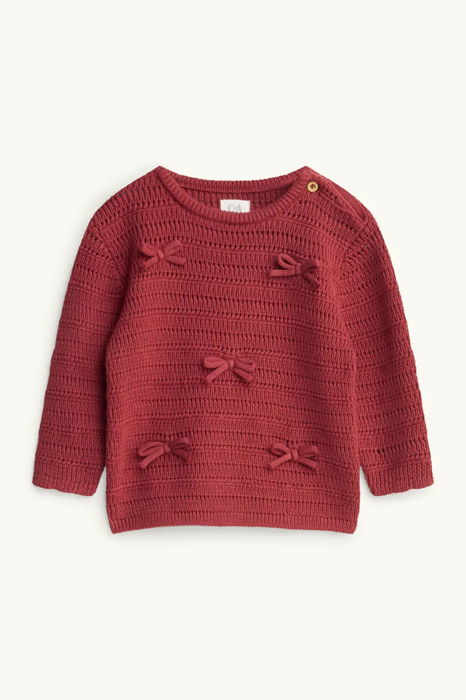 Bow - Baby Girl sweater - Red