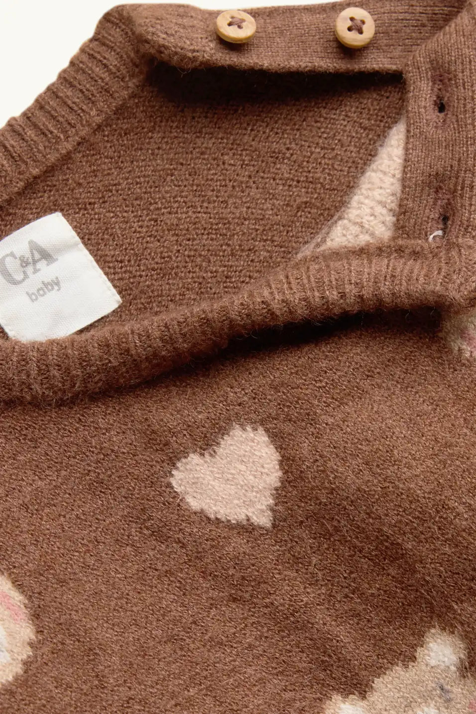 Teddy Bear and Heart - Baby Pullover