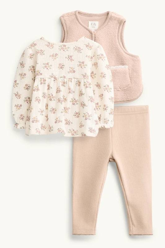 Floral - Baby Girl 3 pieces outfit