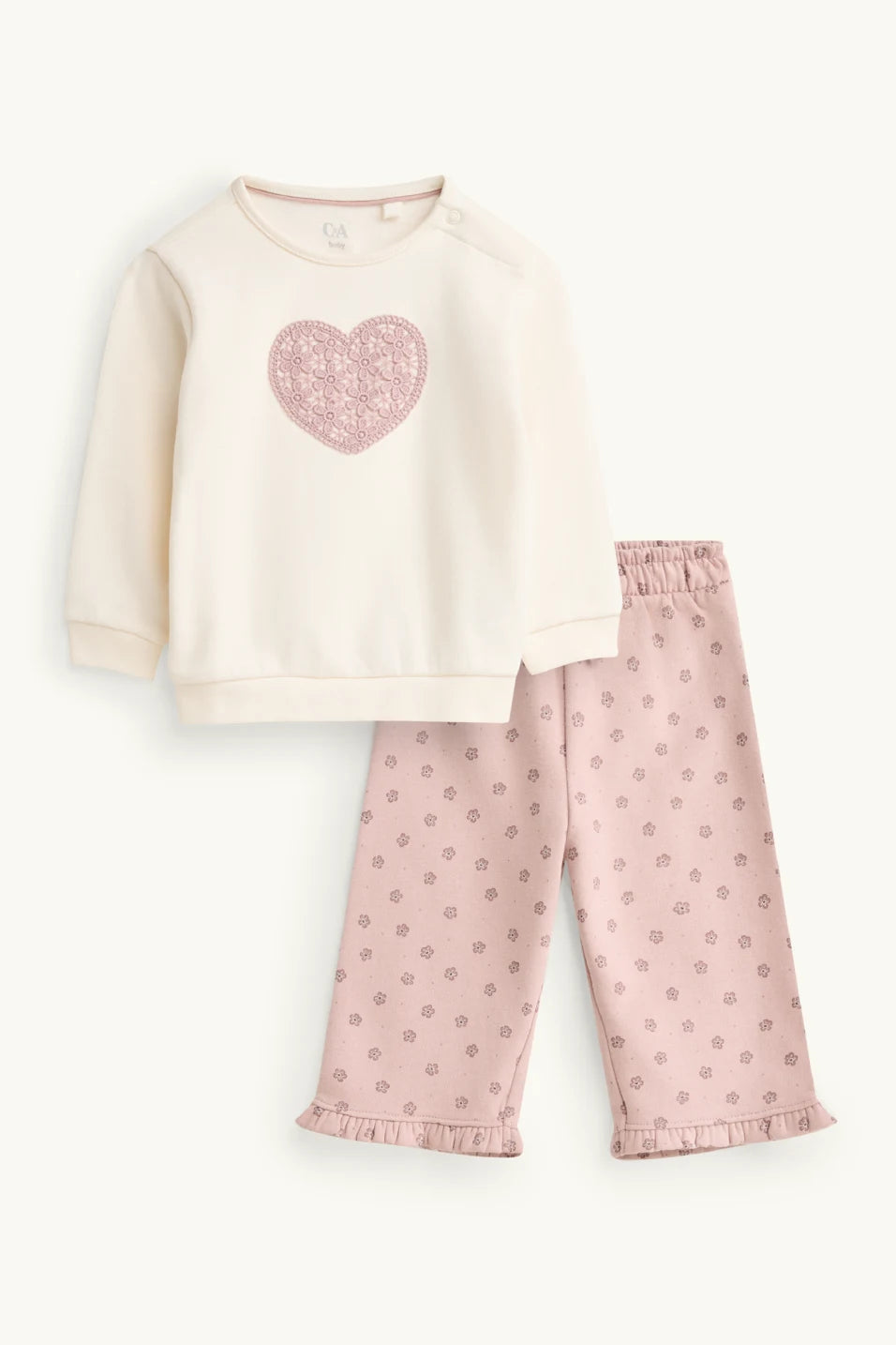 Hearts and flowers - Baby Girl Outfit