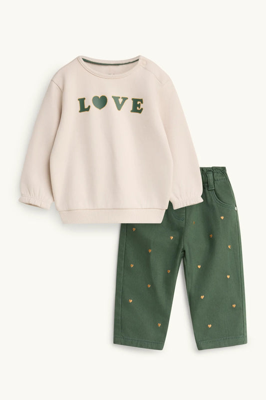Heart Baby Outfit - 2 pieces