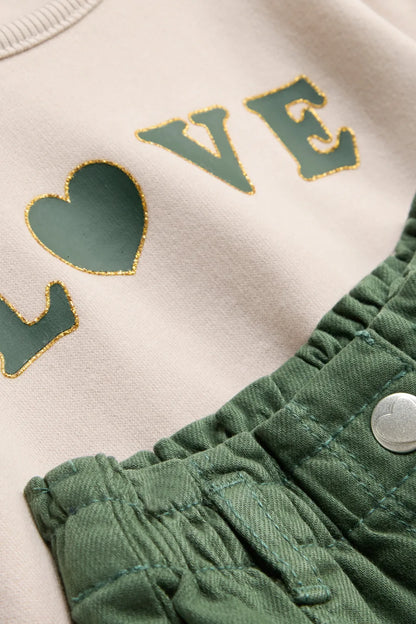 Heart Baby Outfit - 2 pieces
