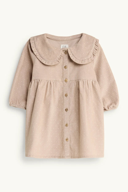 Baby Girl corduroy dress - dotted