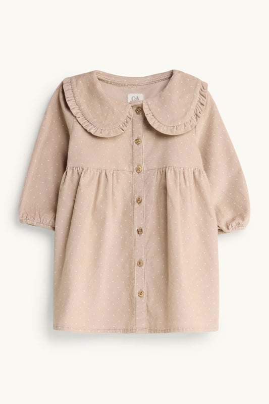 Baby Girl corduroy dress - dotted