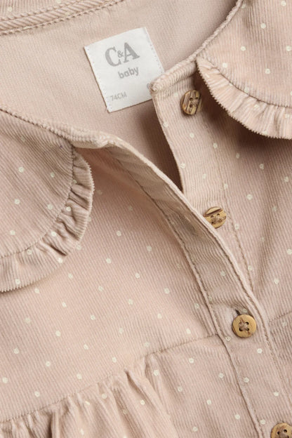Baby Girl corduroy dress - dotted