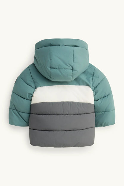 Bear - Baby Quilted Jacket with Hood - Lined