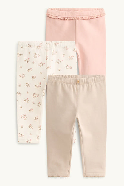 Flowers - Pack of 3 Thermal leggings