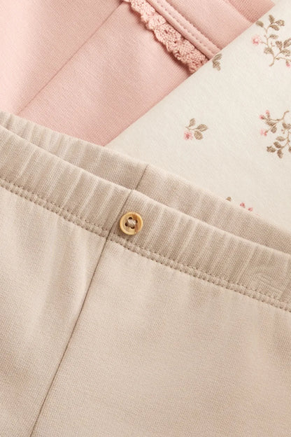 Flowers - Pack of 3 Thermal leggings