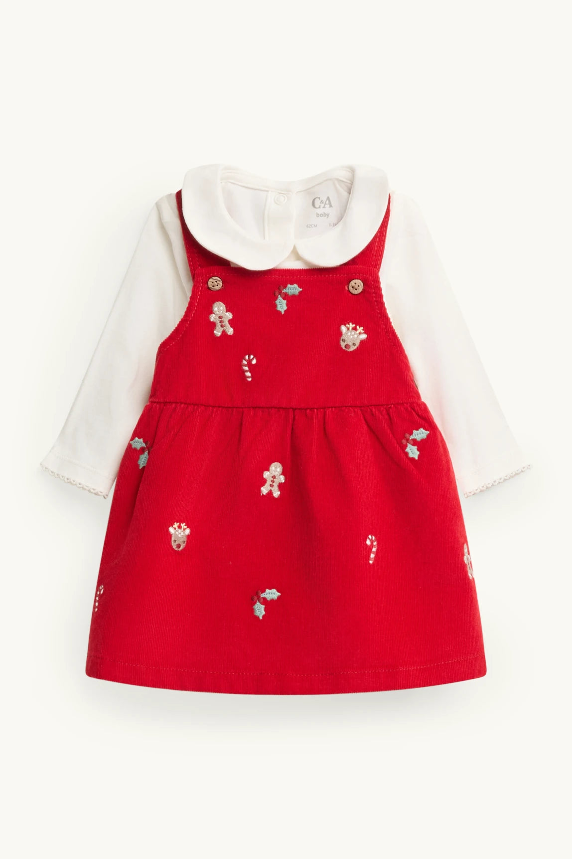 Reindeer and Candy Cane - Baby Christmas Dress