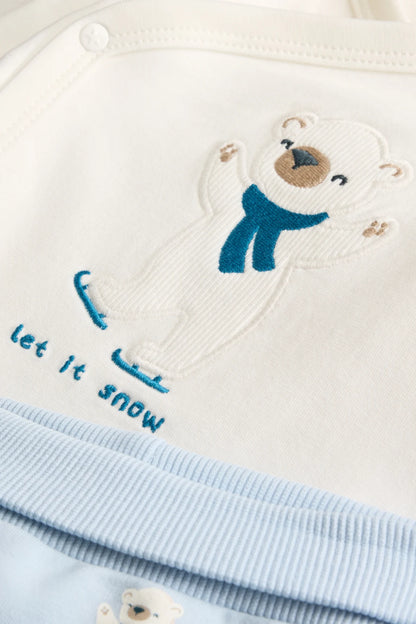 Polar Bear - Baby Pyjamas - Plush Lined