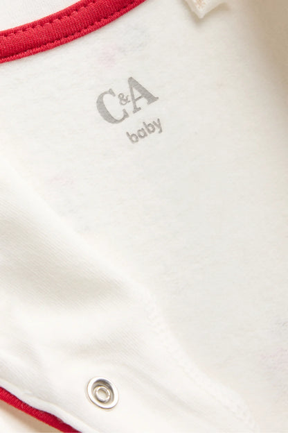 Bunny and Snowman - Baby Christmas Sleepsuit