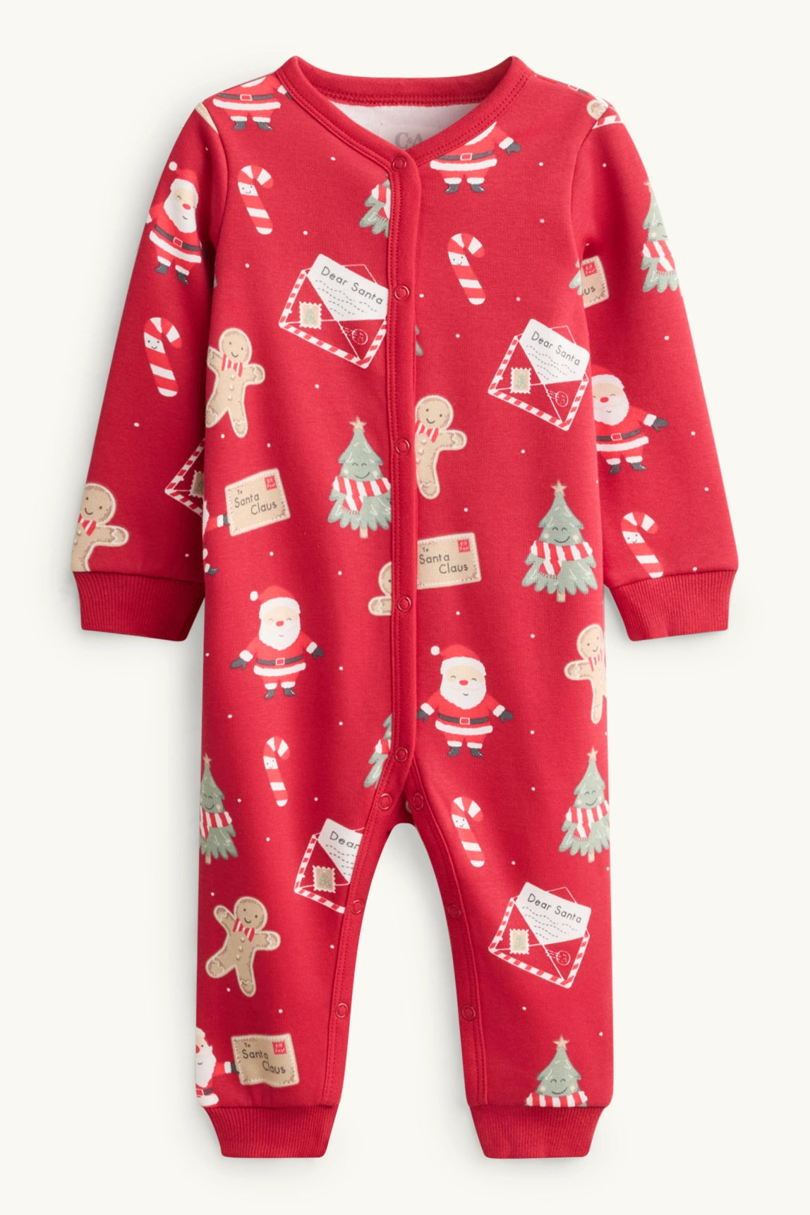 Baby Christmas sleepsuit - Plush Lined