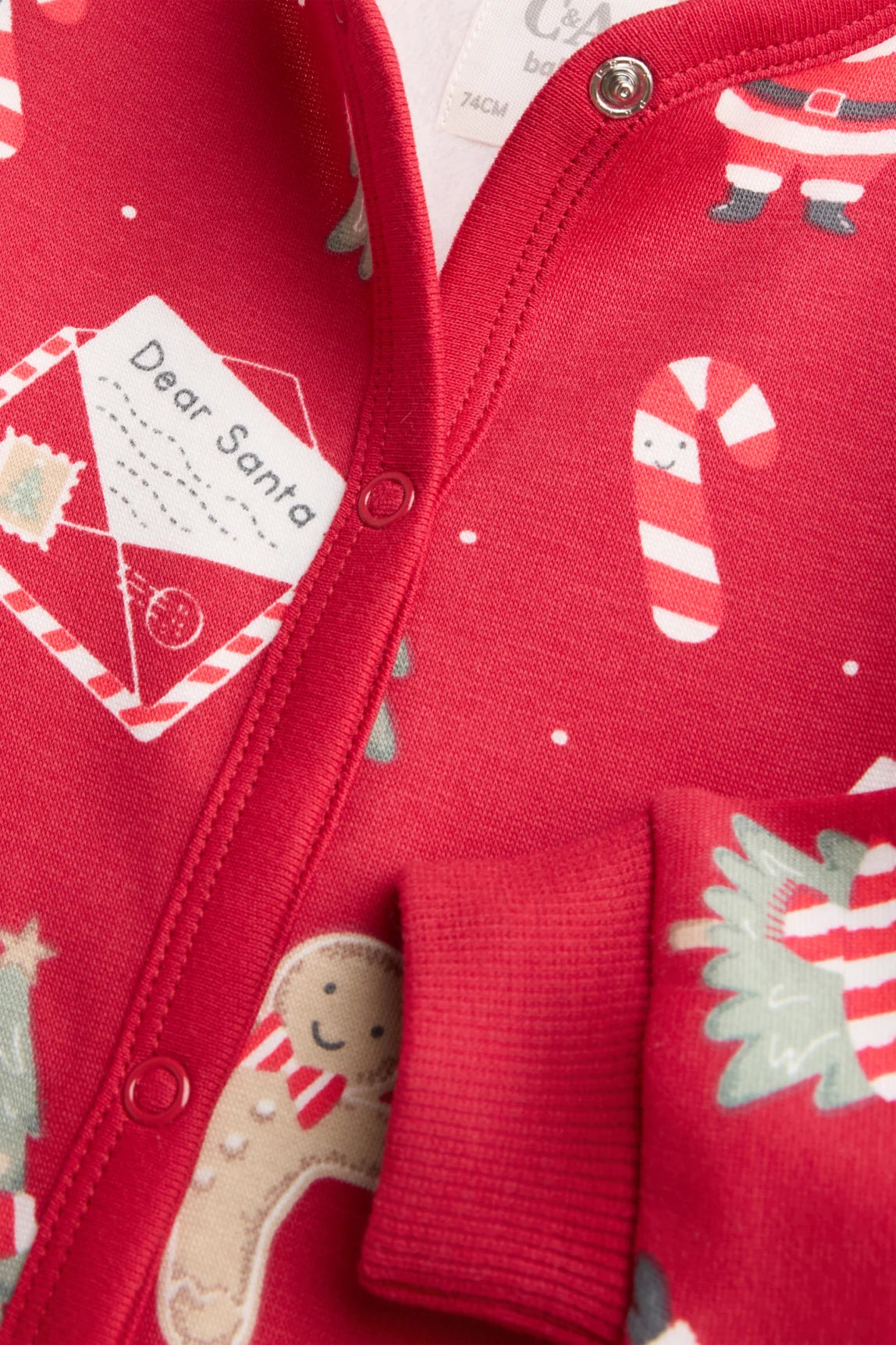 Baby Christmas sleepsuit - Plush Lined